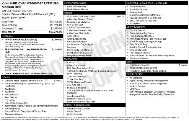 2026 Ram 2500 Tradesman Crew Cab 4x4 64 Box