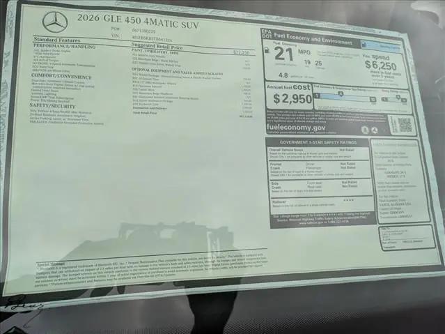 2026 Mercedes-Benz GLE GLE 450 4MATIC