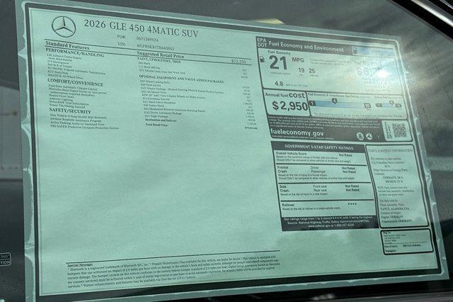 2026 Mercedes-Benz GLE GLE 450 4MATIC