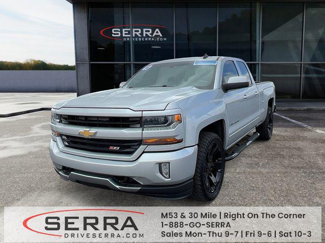 Silver Ice Metallic 2016 Chevrolet Silverado 1500 LT Double Cab 4WD Pickup Truck Four-Wheel Drive Automatic