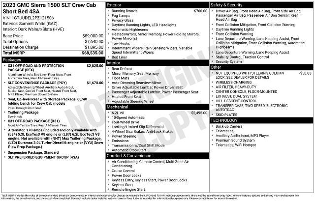 2023 GMC Sierra 1500 4WD Crew Cab Short Box SLT
