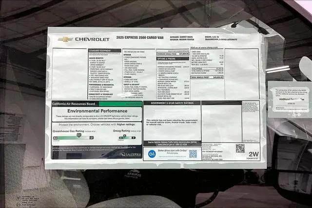 2025 Chevrolet Express Cargo Van RWD 2500 Regular Wheelbase WT