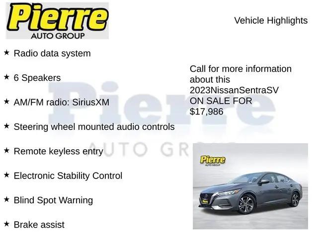 2023 Nissan Sentra SV Xtronic CVT