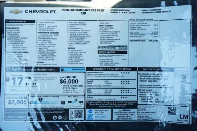 2026 Chevrolet Colorado ZR2, 4WD