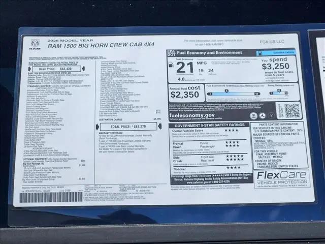 2026 Ram 1500 Big Horn Crew Cab 4x4 57 Box
