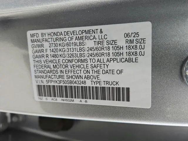 2025 Honda Ridgeline RTL