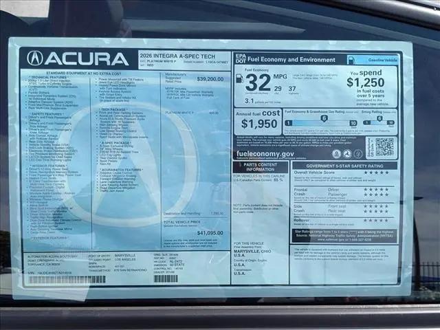 2026 Acura Integra FWD A-Spec with Technology