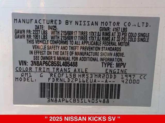 2025 Nissan Kicks SV Intelligent AWD
