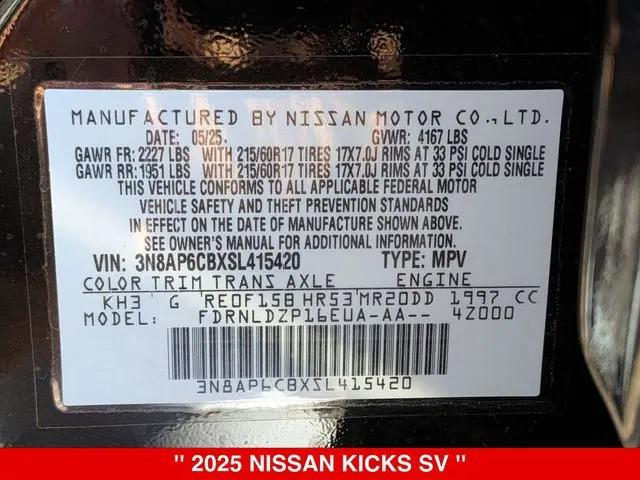 2025 Nissan Kicks SV Intelligent AWD