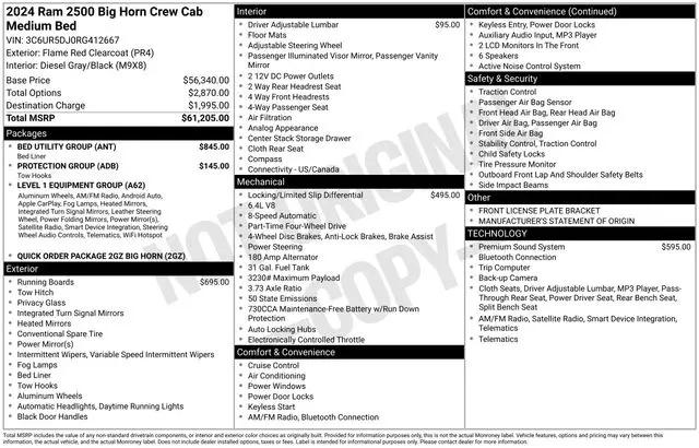 2024 Ram 2500 Big Horn Crew Cab 4x4 6'4" Box