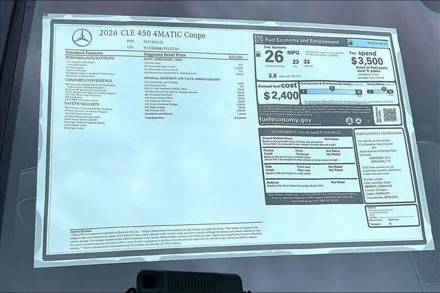 2026 Mercedes-Benz CL CLE 450