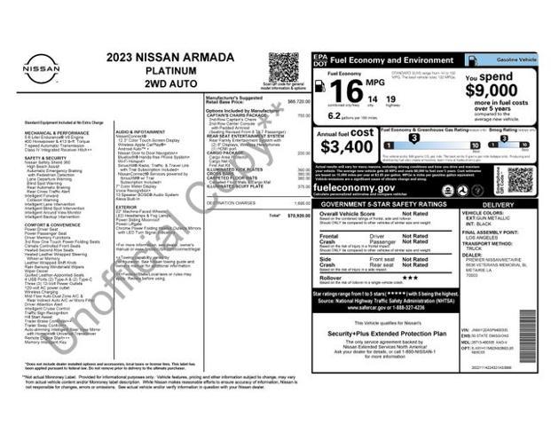 2023 Nissan Armada Platinum 2WD
