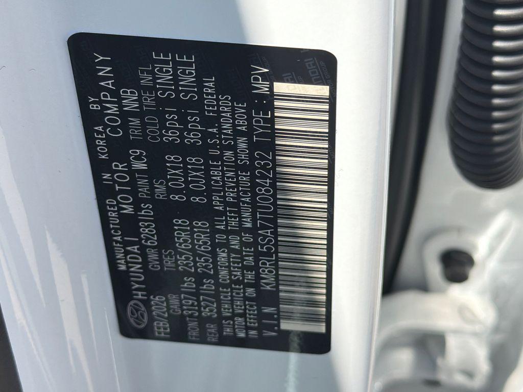 New 2026 White Pearl HYUNDAI Blue SEL 7P image 34