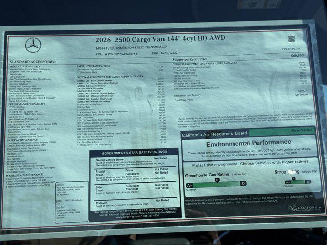 2026 Mercedes-Benz Sprinter 2500 Unknown