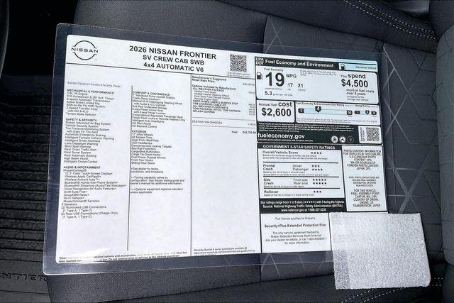 2026 Nissan Frontier Crew Cab SV 4x4