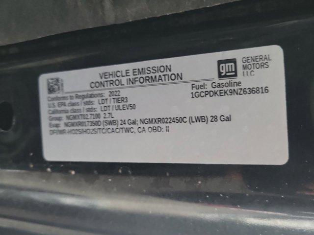2022 Chevrolet Silverado 1500 4WD Crew Cab Short Bed LT with 2FL