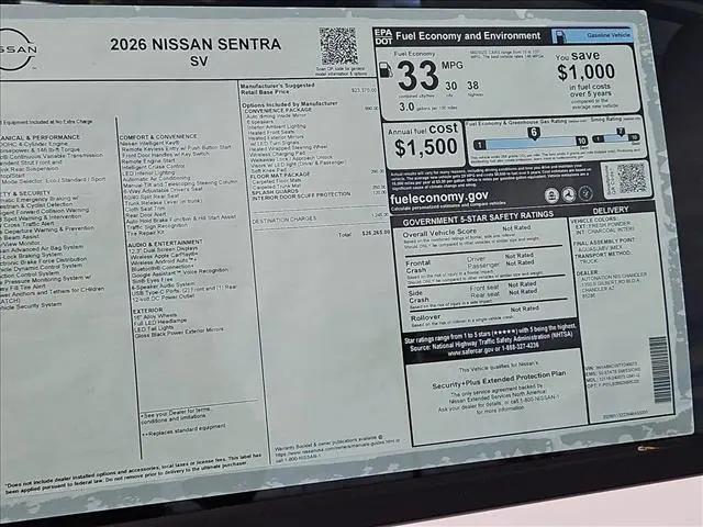 2026 Nissan Sentra SV