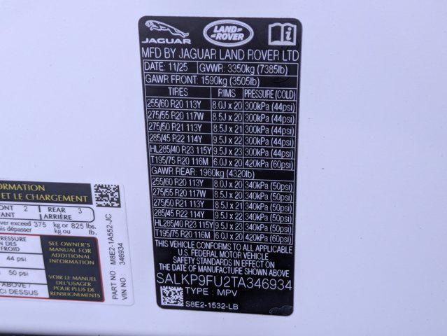2026 Land Rover Range Rover P400 SE
