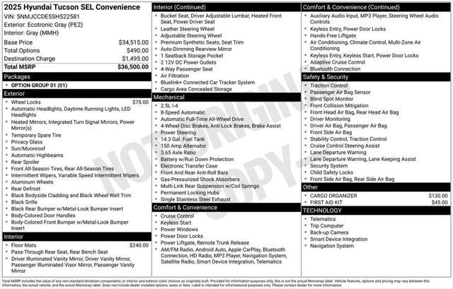 2025 Hyundai Tucson SEL Convenience