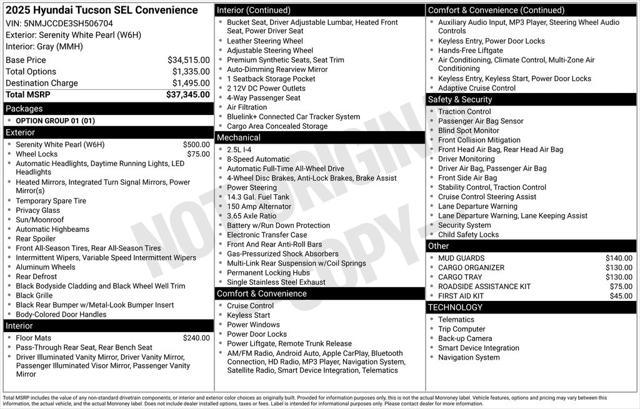 2025 Hyundai Tucson SEL Convenience