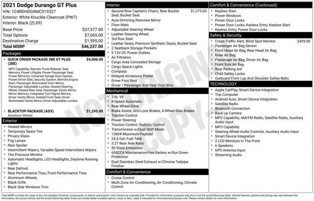 2021 Dodge Durango GT Plus RWD