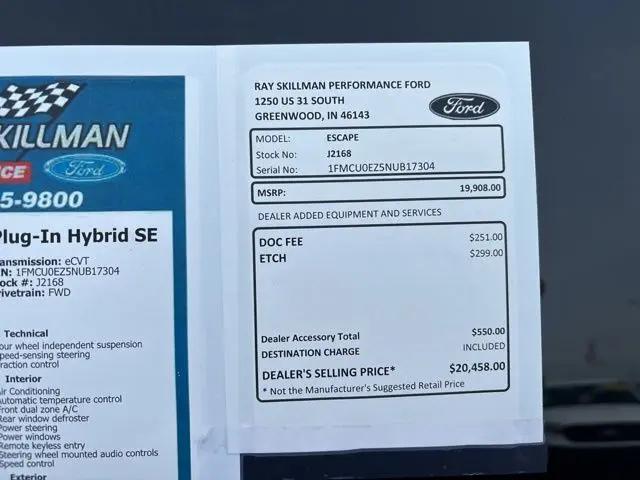 2022 Ford Escape SE Plug-In Hybrid
