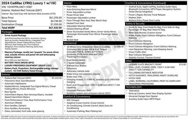 2024 Cadillac iQ Luxury w/1SC