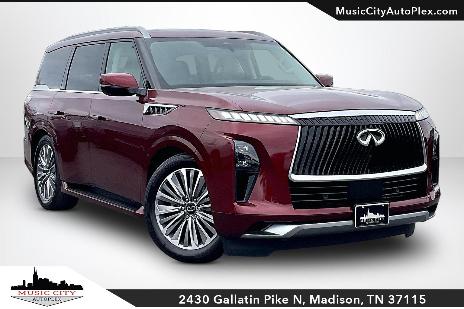 Coulis Red 2025 INFINITI QX80 Sensory 4WD SUV / Crossover All-Wheel Drive Automatic