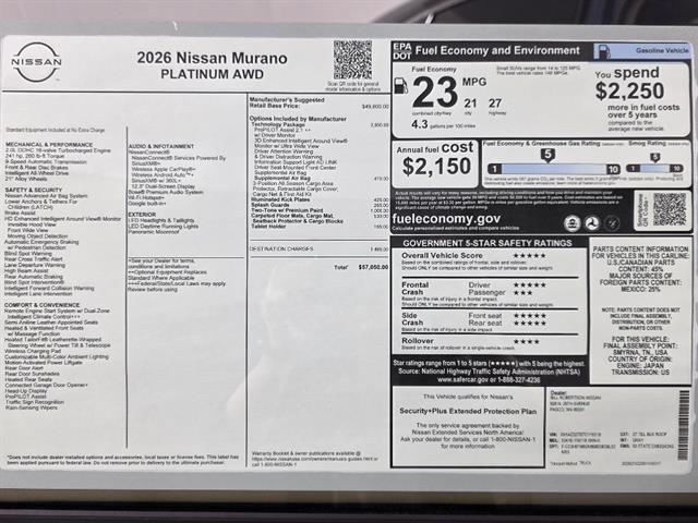 2026 Nissan Murano Platinum