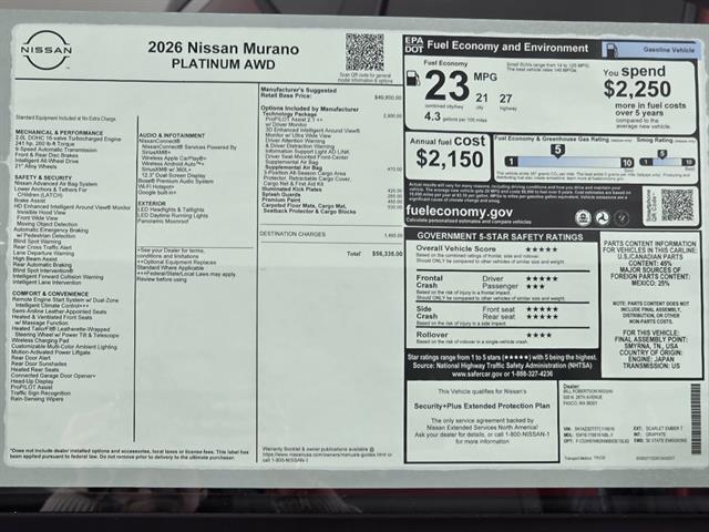 2026 Nissan Murano Platinum