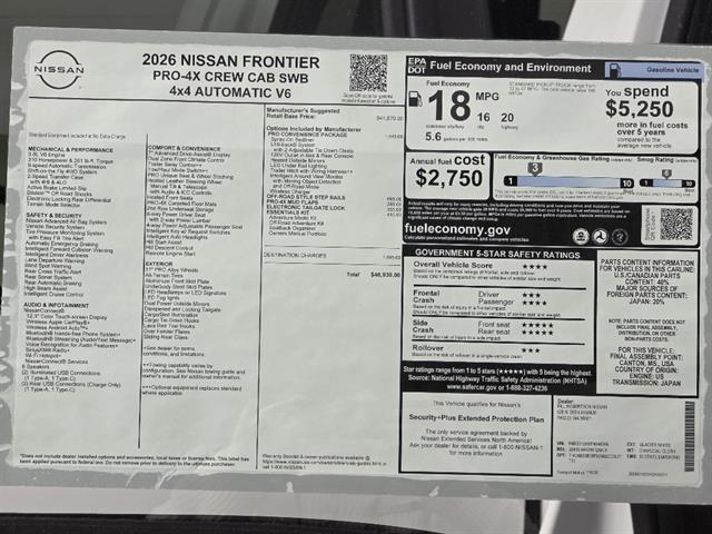 2026 Nissan Frontier Crew Cab PRO-4X 4x4