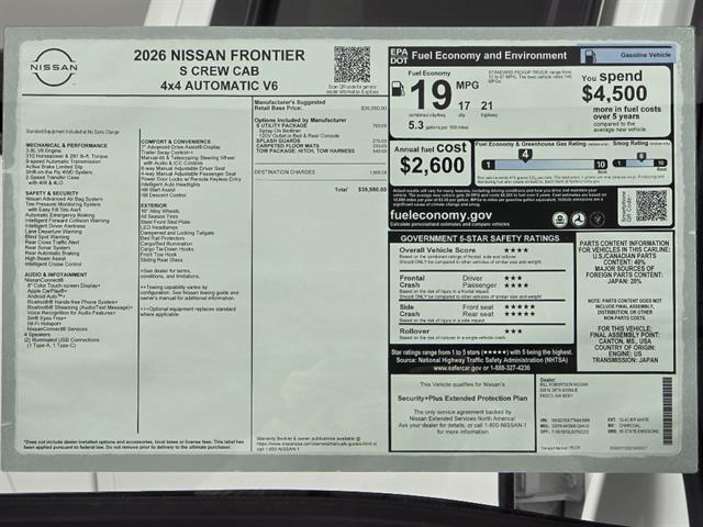 2026 Nissan Frontier Crew Cab S 4x4