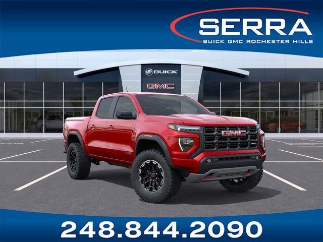 Volcanic Red Tintcoat 2026 GMC Canyon AT4 Crew Cab 4WD Pickup Truck Four-Wheel Drive Automatic