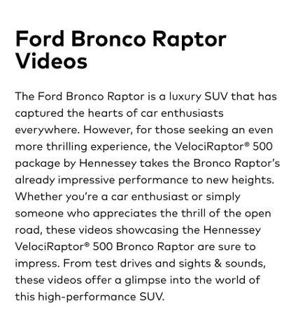 2023 Ford Bronco Raptor