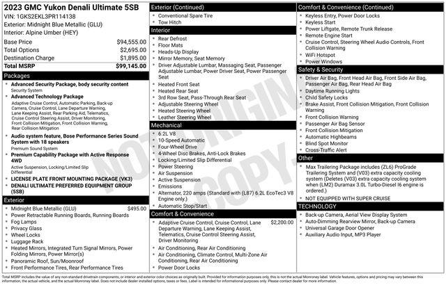2023 GMC Yukon 4WD Denali Ultimate