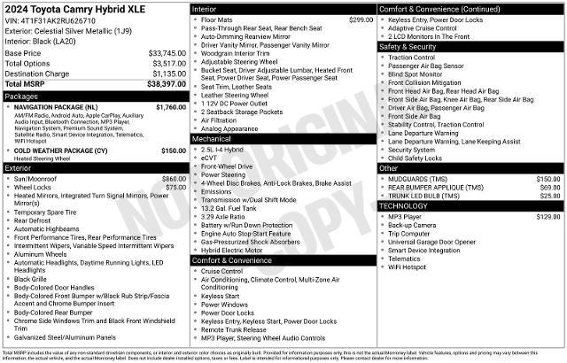 2024 Toyota Camry XLE