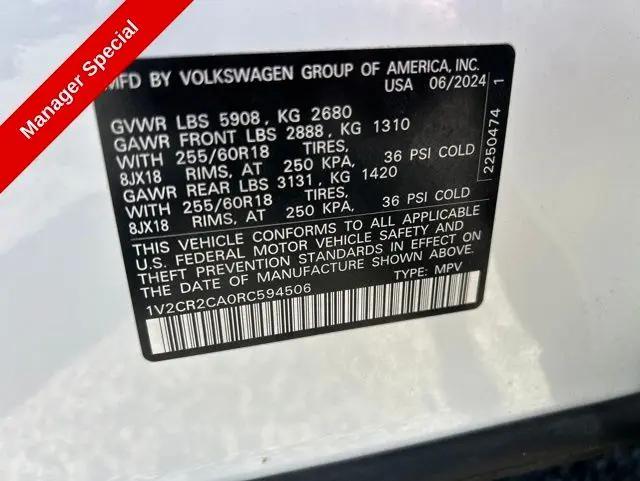2024 Volkswagen Atlas 2.0T Peak Edition SE w/Technology