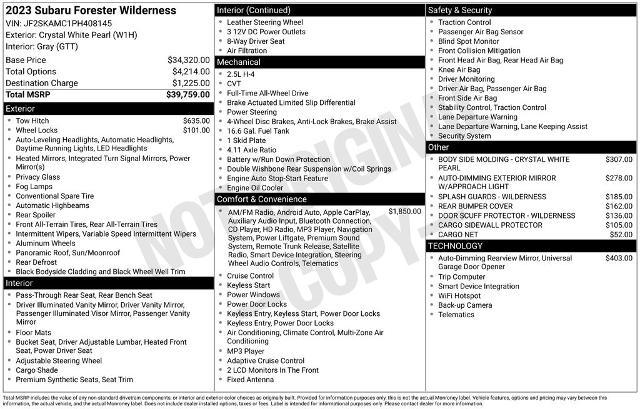2023 Subaru Forester Wilderness