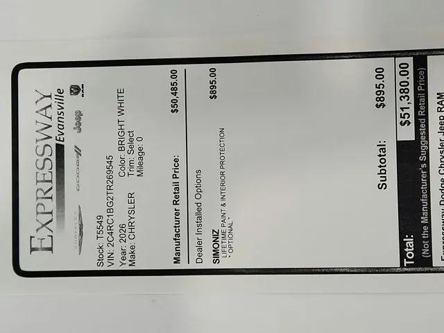 2026 Chrysler Pacifica Select