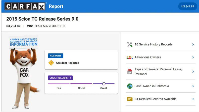 2015 Scion tC Release Series 9.0