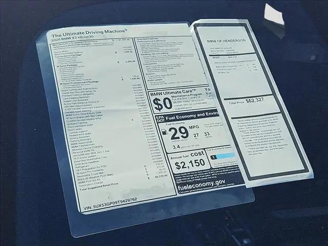 2026 BMW X3 30 xDrive