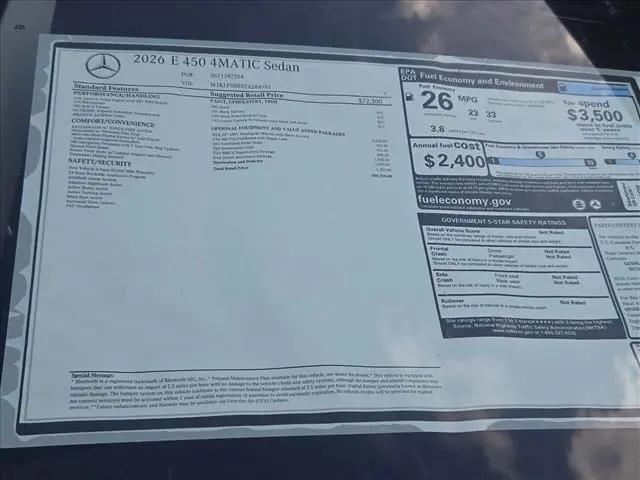 2026 Mercedes-Benz E 450 4MATIC