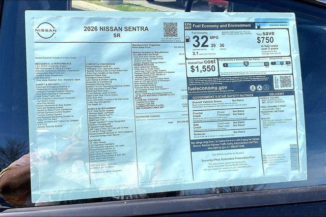 2026 Nissan Sentra SR