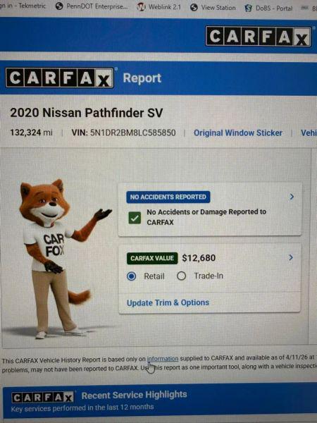 2020 Nissan Pathfinder SV 4WD