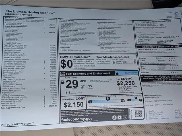 2026 BMW X3 30 xDrive