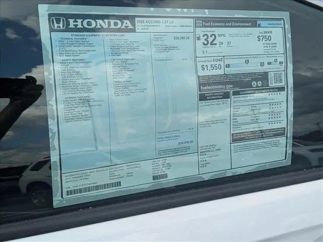 2026 Honda Accord Sedan LX