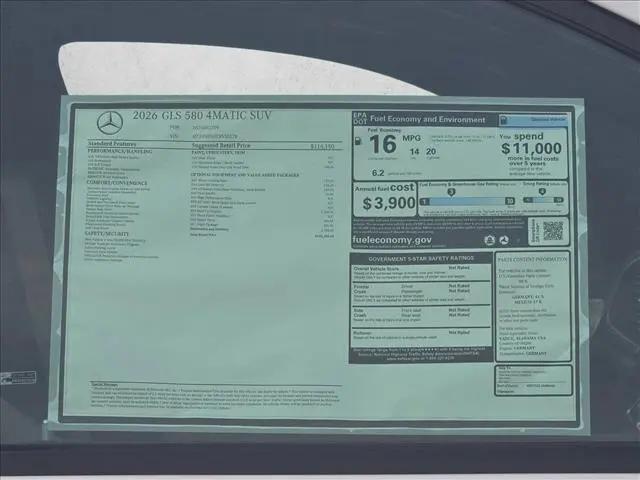 2026 Mercedes-Benz GLS GLS 580 4MATIC