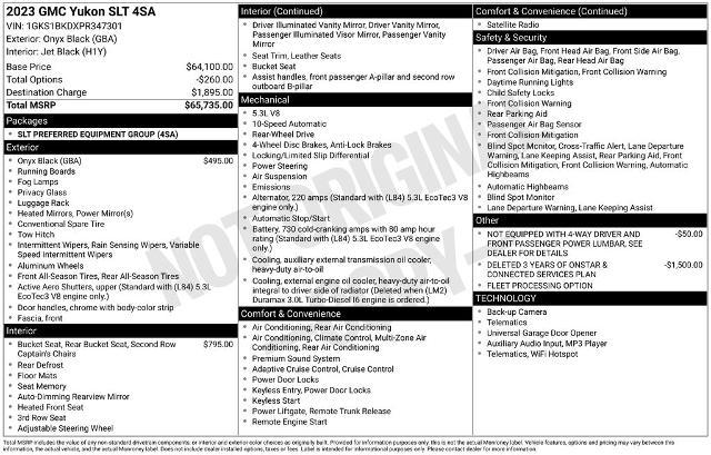 2023 GMC Yukon 2WD SLT
