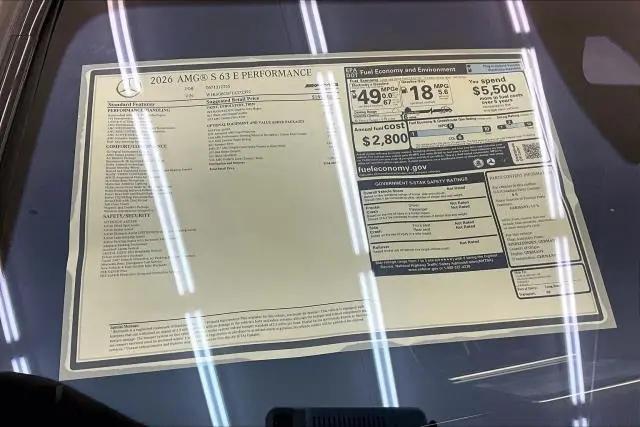 2026 Mercedes-Benz AMG S 63 E 4MATIC