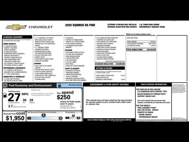 2025 Chevrolet Equinox FWD RS